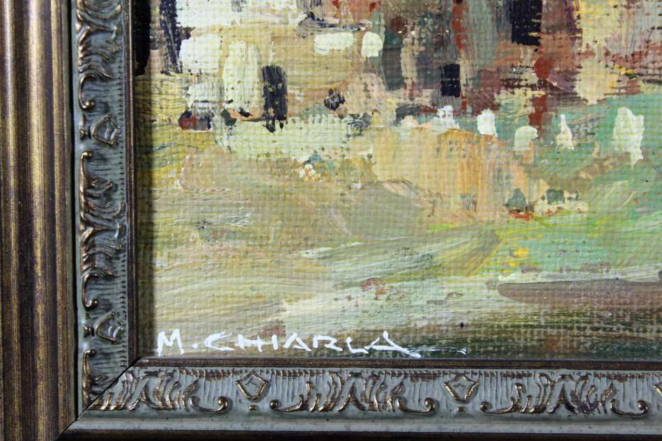 Mario Chiarla - Village scene - Beautiful! - A little treasure! - Bid now!!