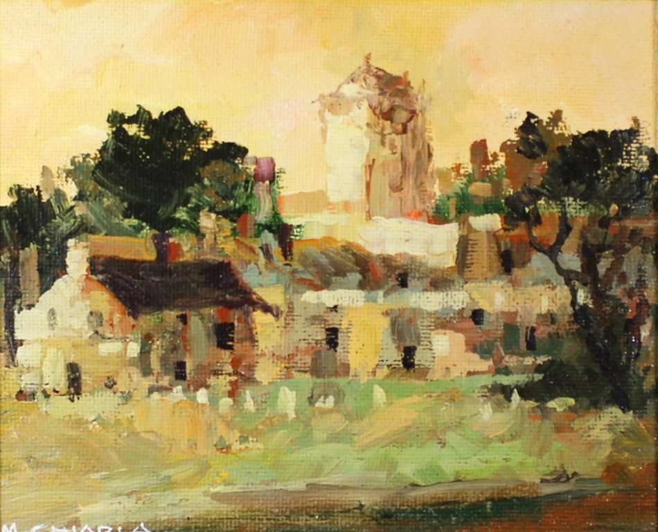 Mario Chiarla - Village scene - Beautiful! - A little treasure! - Bid now!!