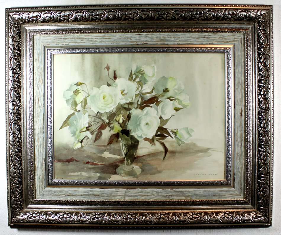 Rowena Bush - Still life - Magnificent frame! - A beautiful painting! - Bid now!!