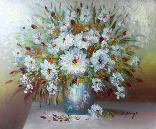 R Youngs - Still life flowers - A beautiful work! - Bid now!!