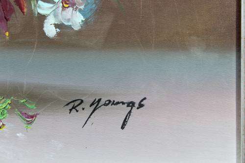 R Youngs - Still life flowers - A beautiful work! - Bid now!!