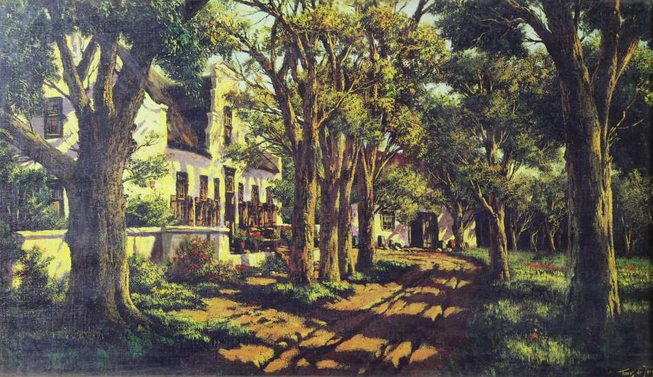 Tinus de Jongh - Old Huguenot farm near Stellenbosch - Beautiful! - A little treasure! - Bid now!!