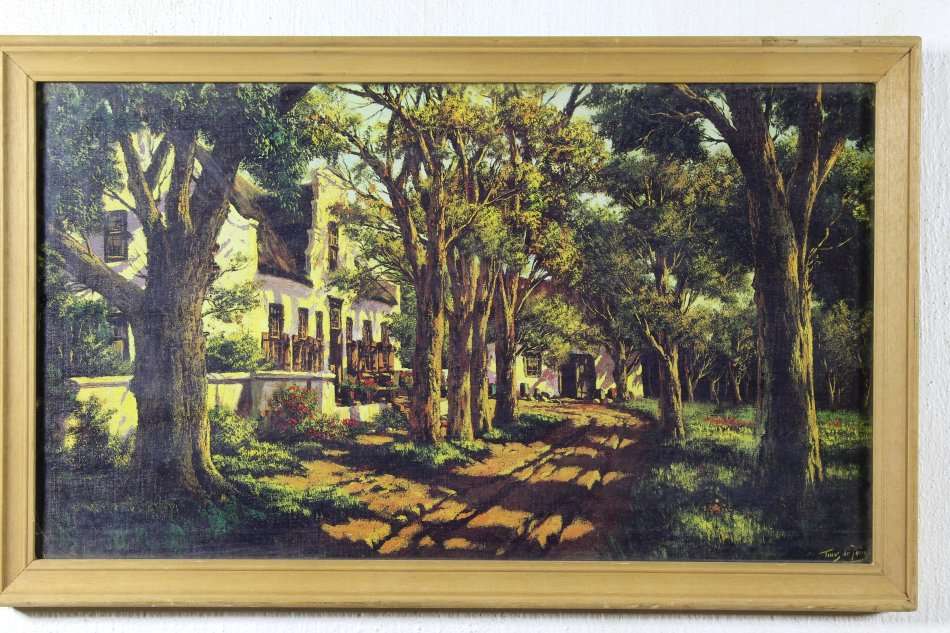 Tinus de Jongh - Old Huguenot farm near Stellenbosch - Beautiful! - A little treasure! - Bid now!!