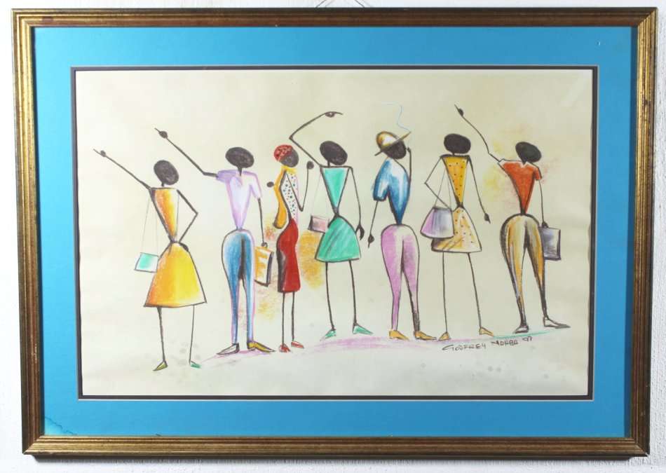 Godfrey Ndaba - Fashion figures - A beauty! Giveaway price, bid now!!