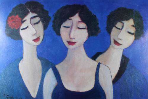 Pieter van der Westhuizen - Three ladies -  A stunning limited edition print - Bid now!