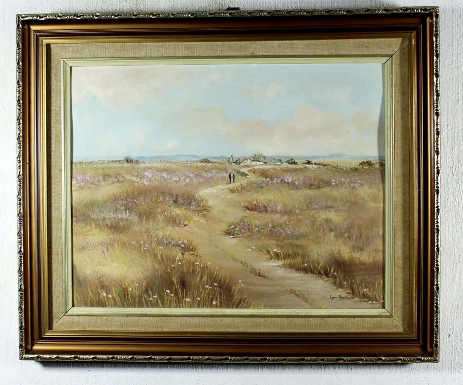 Lynn Faith Holmes - Figure on a footpath - A stunner at a giveaway price, bid now!!