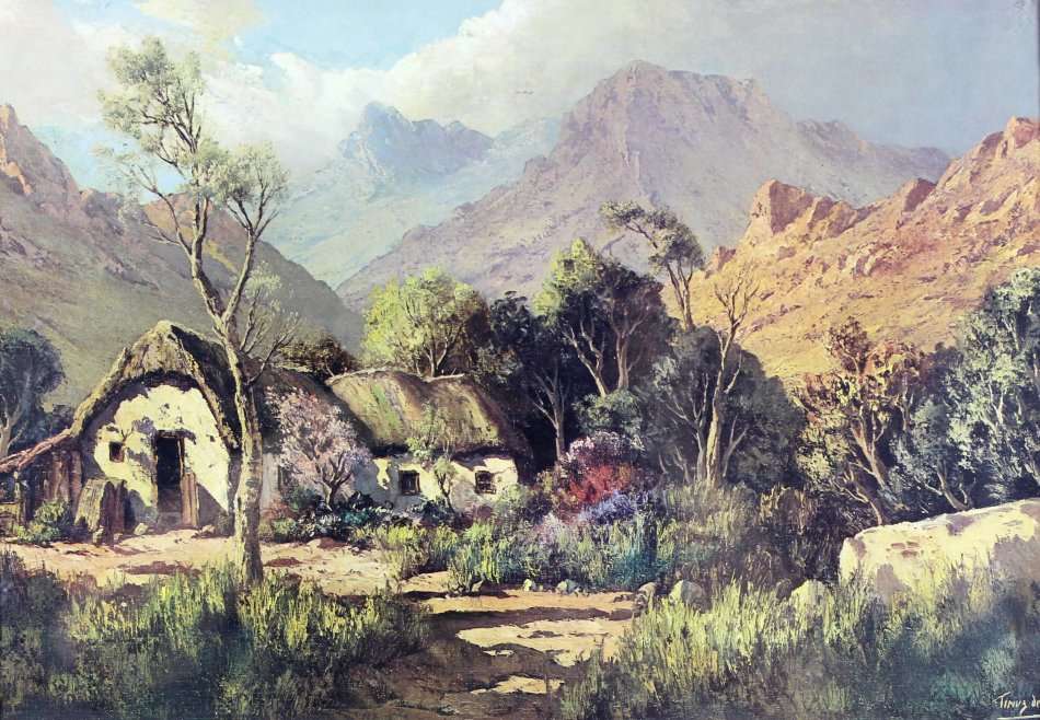 Tinus de Jongh - Boland landscape - A beautiful print!! Bid now!