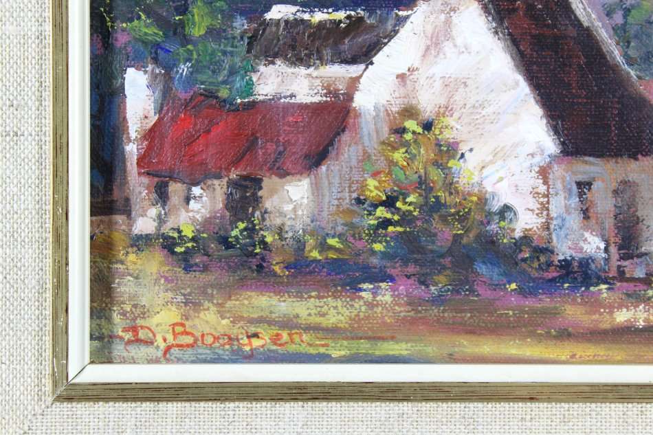 D Booysen - Cape Dutch scene - A beautiful oil painting!! Bid now!