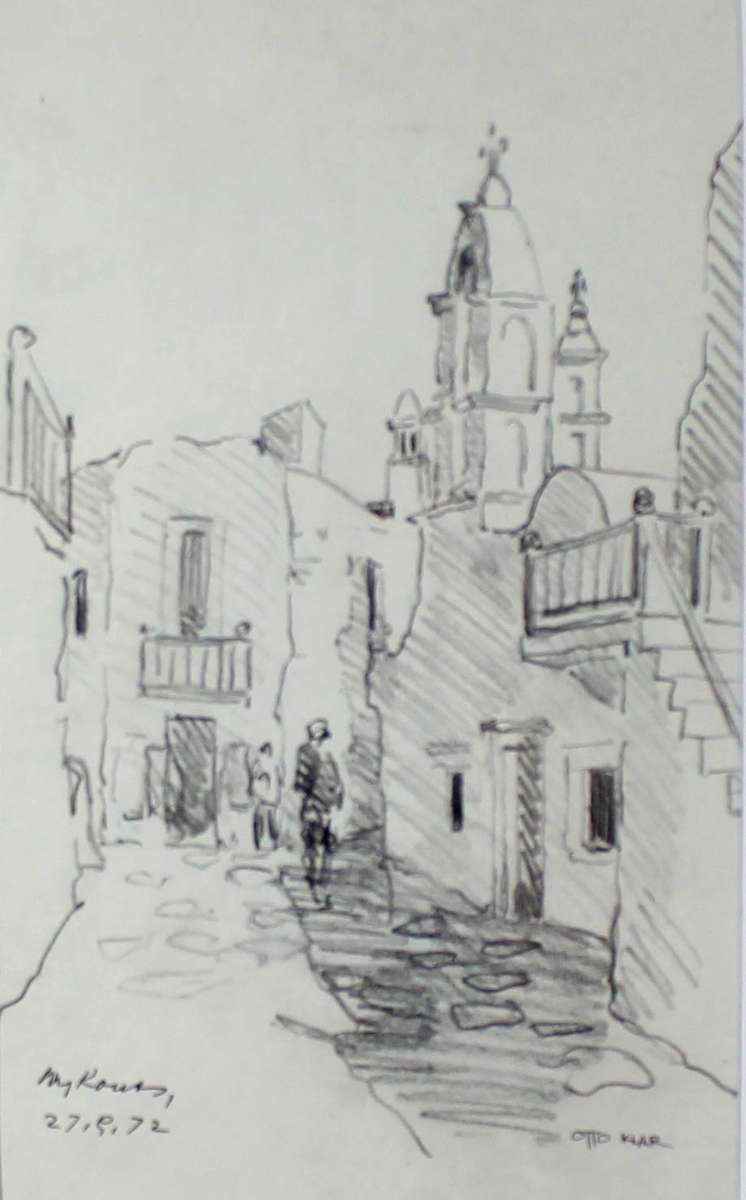 Otto Klar - Mykonos - 1972 - Investment art! Bid now! *Free courier!