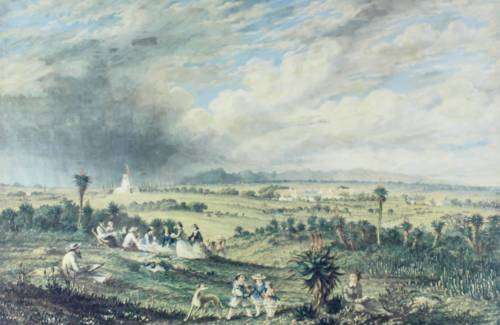 Thomas Baines - Cradock Place, Port Elizabeth -  A beautiful print! Bid now!