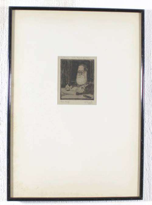 WH Coetzer - The Reader - 1935 - A stunning engraving!! - Investment art! - Bid now!!