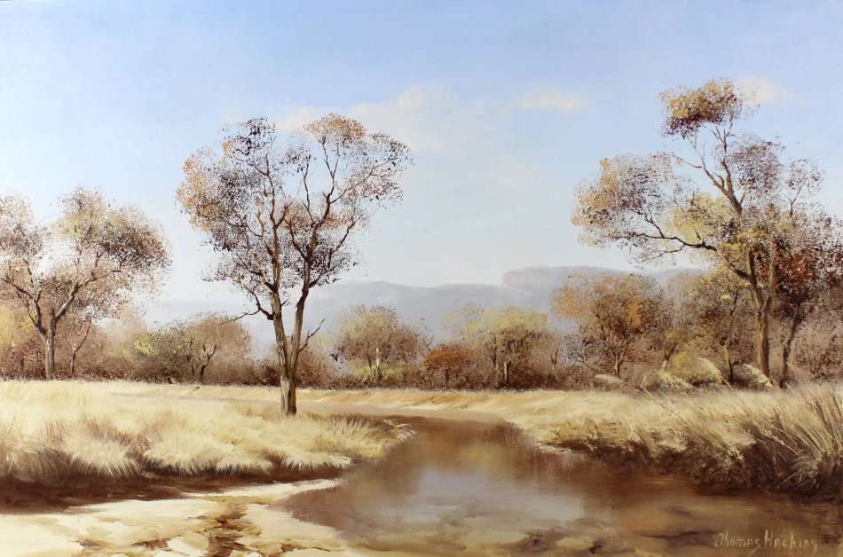 Thomas Hacking - River in a Landscape - Stunning!! - Bid now!