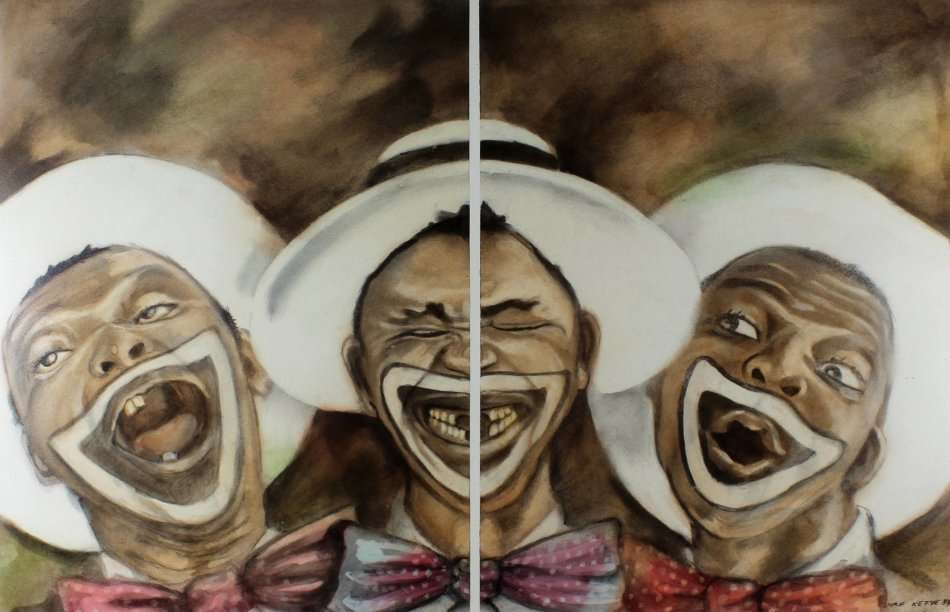 Duke Ketye - Revelers - Diptych - Beautiful!! - Bid now!