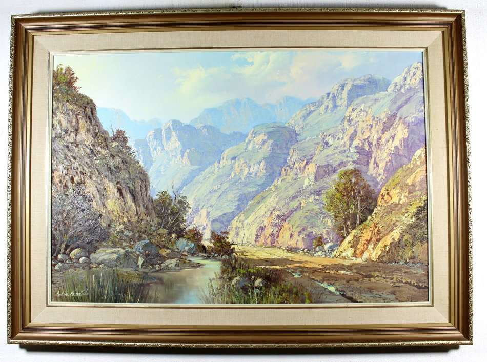 Michael Albertyn - Mountain landscape - 90cm x 60cm - A Beautiful Piece - Bid now!! **FREE COURIER**