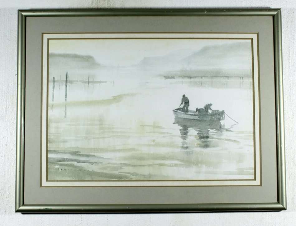 Rowena Bush - Boat on the lake - Beautiful!! - Low price, bid now!!