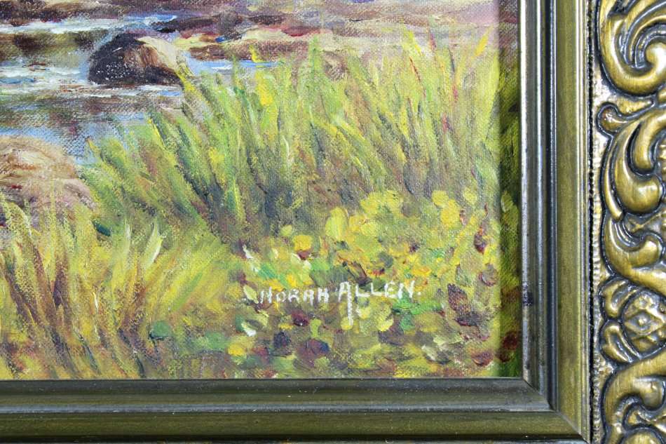 Norah Allen - River scene - Beautiful!! - Low price, bid now!!