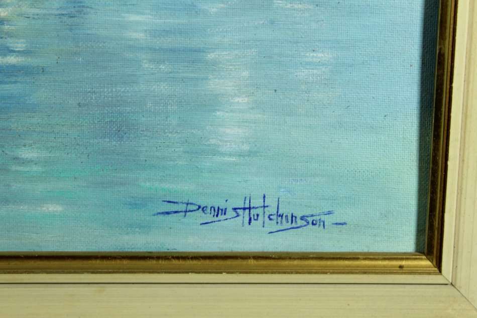 Dennis Hutchinson - Harbor scene - A large stunner! - Invest today, bid now!