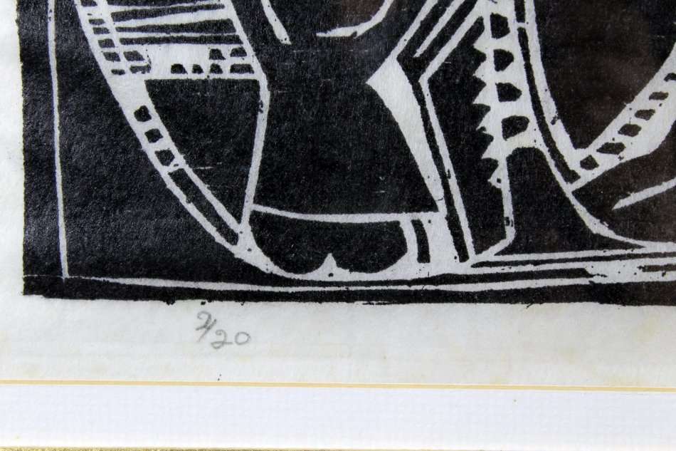 I Nkoane - Mural -  A beautiful limited edition woodcut! Bid now!