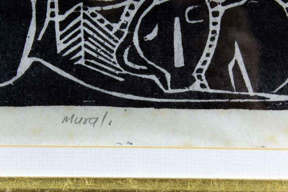 I Nkoane - Mural -  A beautiful limited edition woodcut! Bid now!