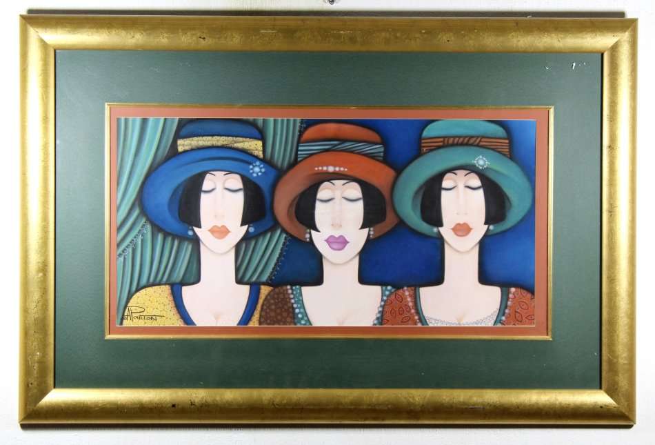 Annette Poulton - Three ladies - Beautiful!! - Bid now!