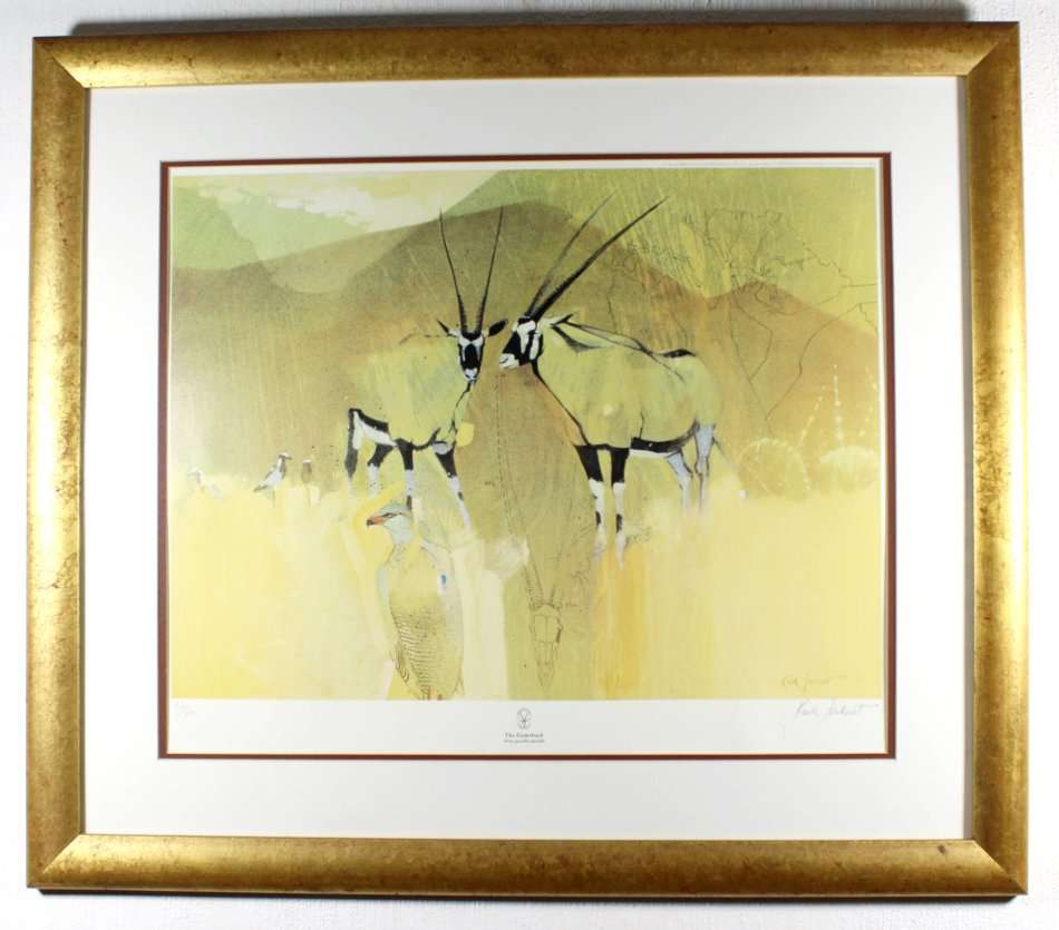 Keith Joubert - Limited edition lithoprint - The Gemsbuck - Low price! Bid now!