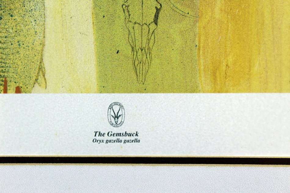 Keith Joubert - Limited edition lithoprint - The Gemsbuck - Low price! Bid now!