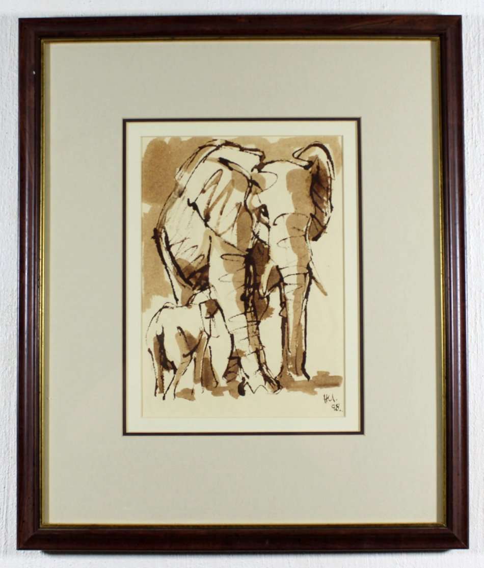 Hennie Niemann Jnr - Elephant - A signature piece!! Investment art! Bid now!! *Free courier!