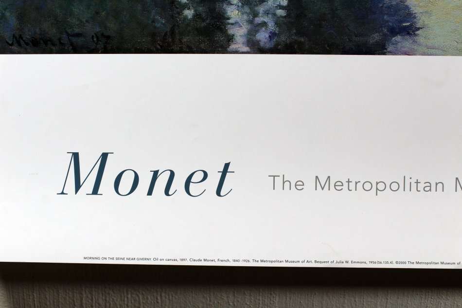 Poster - Monet - Morning on the Seine near Giverny - Beautiful! - Bid now!!