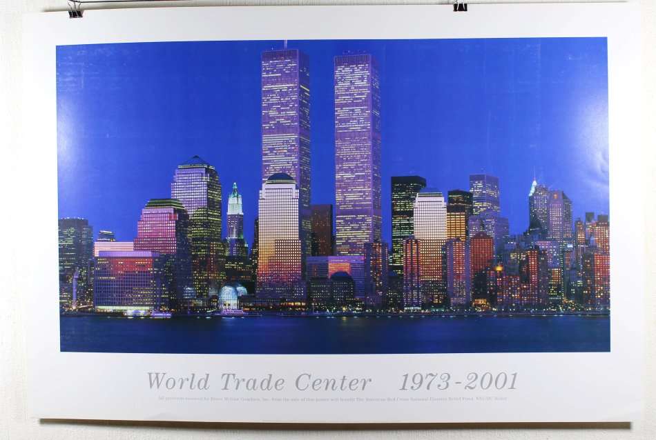 Poster - World Trade Center 1973 - 2001 - Beautiful! - Bid now!!