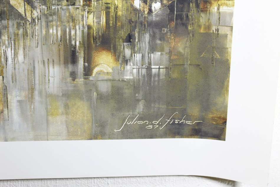 Poster - Julian D Fisher - Johannesburg Skyline - Beautiful! - Bid now!!