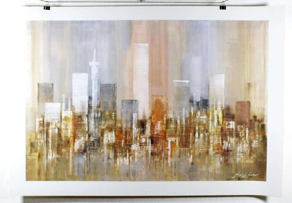 Poster - Julian D Fisher - Mining Skyline - Beautiful! - Bid now!!