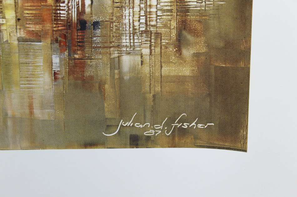 Poster - Julian D Fisher - Mining Skyline - Beautiful! - Bid now!!