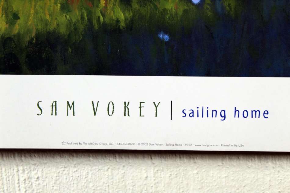 Poster - Sam Vokey - Sailing home - Beautiful! - Bid now!!