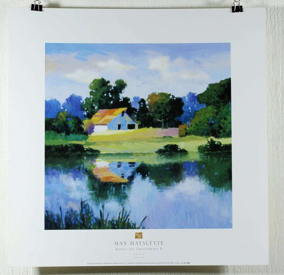 Poster - Max Haystette - Barns on Greenbrier II - Beautiful! - Bid now!!