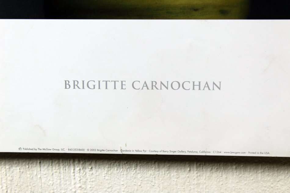 Poster - Brigette Carnochan - Gardenia in Yellow Pot - Beautiful! - Bid now!!