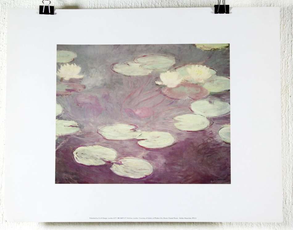 Poster - Claude Monet - Ninfee Waterlillies - Beautiful! - Bid now!!