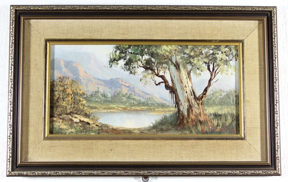 L Repsold - Large tree at the river - A stunning little treasure!! - Bid now!