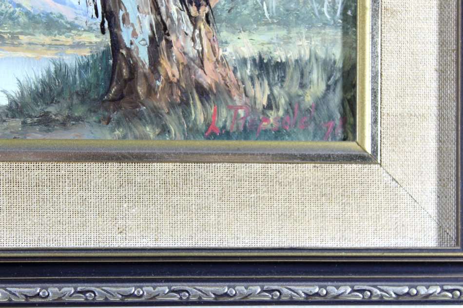 L Repsold - Large tree at the river - A stunning little treasure!! - Bid now!