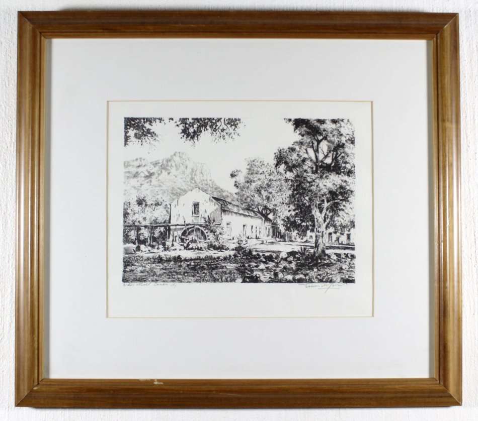 Thinus de Jongh - Water Mill, Ceres - Magnificent art!! Bid now! *Free courier!