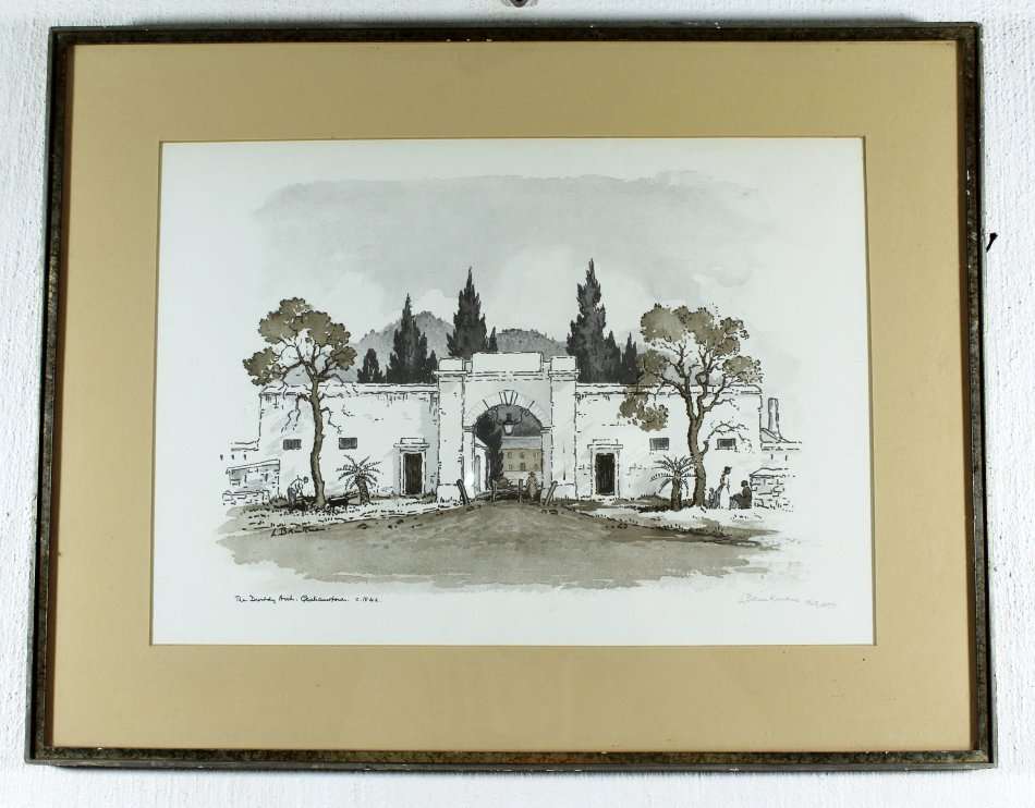L Brinkman - The Drostdy Arch, Grahamstown - A beautiful limited edition print! - Bid now!!