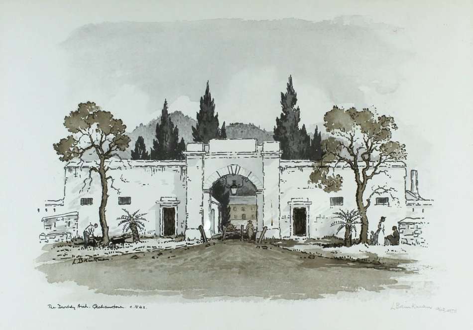 L Brinkman - The Drostdy Arch, Grahamstown - A beautiful limited edition print! - Bid now!!