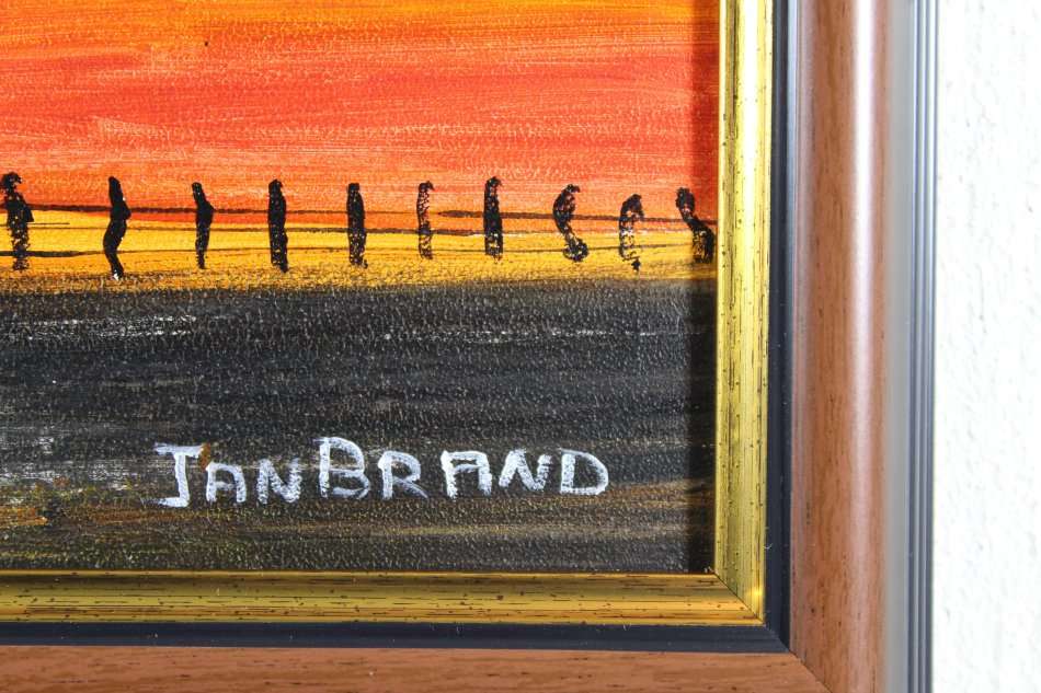 Jan Brand - Farm scene with windmill and fields - Magnificent art!! - Bid now!