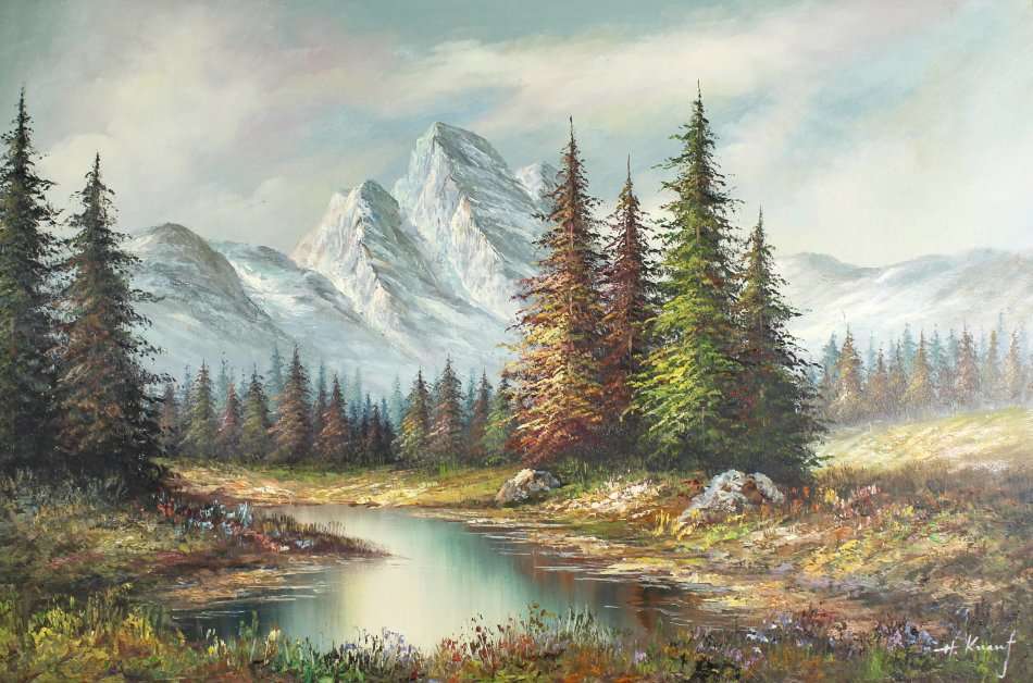 Heinrich Knauf - Landscape - Beautiful!! - Giveaway price! - Bid now!!