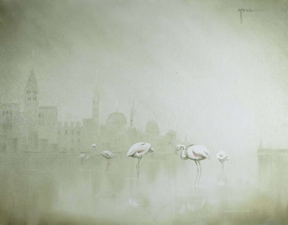 G Melville - Flamingo's - Beautiful! - Giveaway price! - Bid now!!