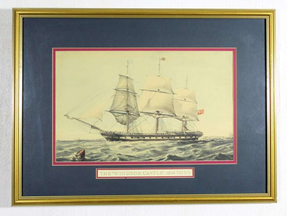 Three ship prints - Lord Lowther, Windsor Castle & Ethiopian - Beautiful!! - Low price! - Bid now!!