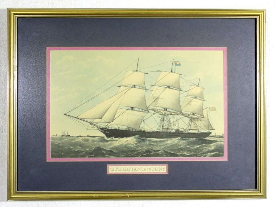 Three ship prints - Lord Lowther, Windsor Castle & Ethiopian - Beautiful!! - Low price! - Bid now!!