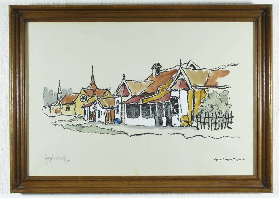 Ted Hoefsloot - Op de Bergen, Troyville - Beautiful limited edition print - Low price, bid now!