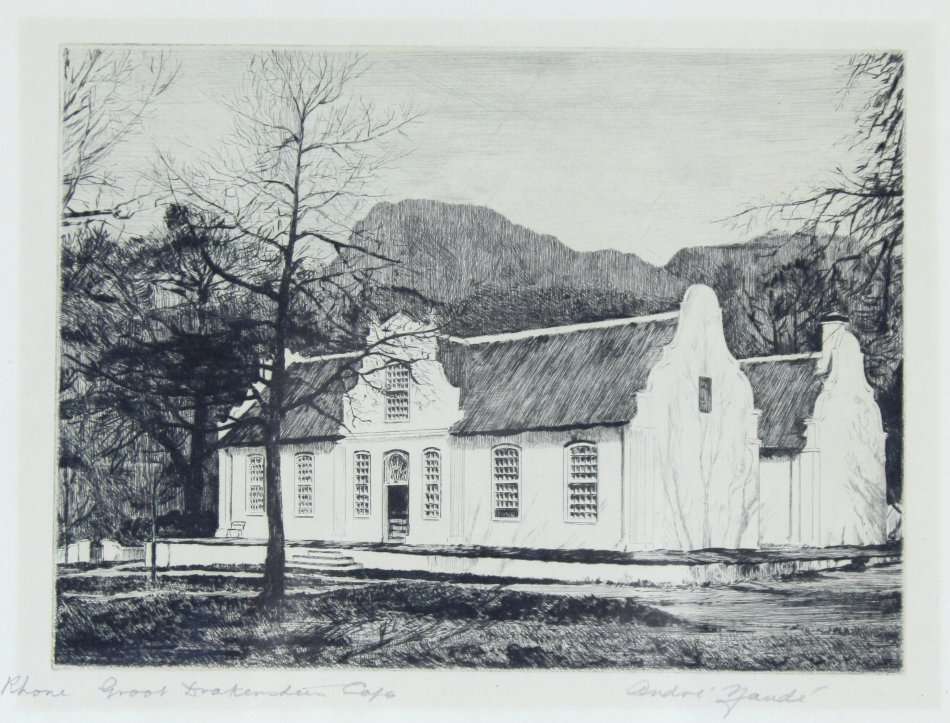 After HM Pemberton, bears signature `Andre Naude` - Rhone, Groot Drakenstein, Cape - Bid now!