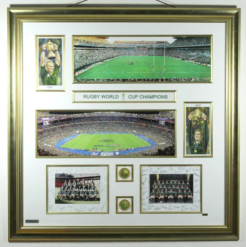 Rugby World Cup Champions - 1995 & 2007 - A special limited edition with certificate - Bid now!