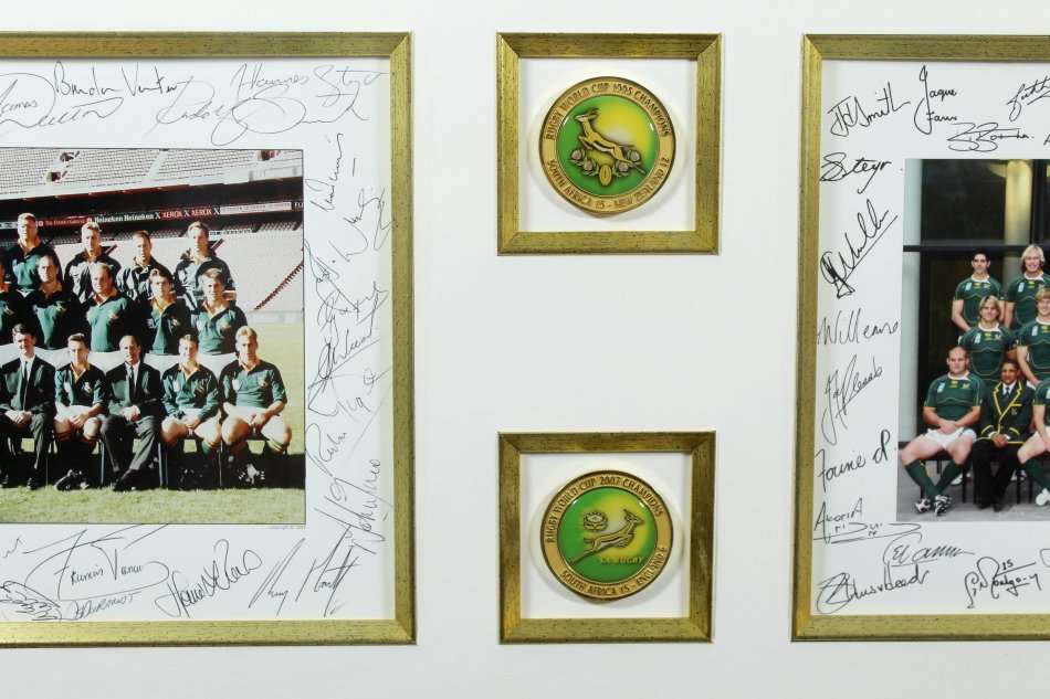 Rugby World Cup Champions - 1995 & 2007 - A special limited edition with certificate - Bid now!